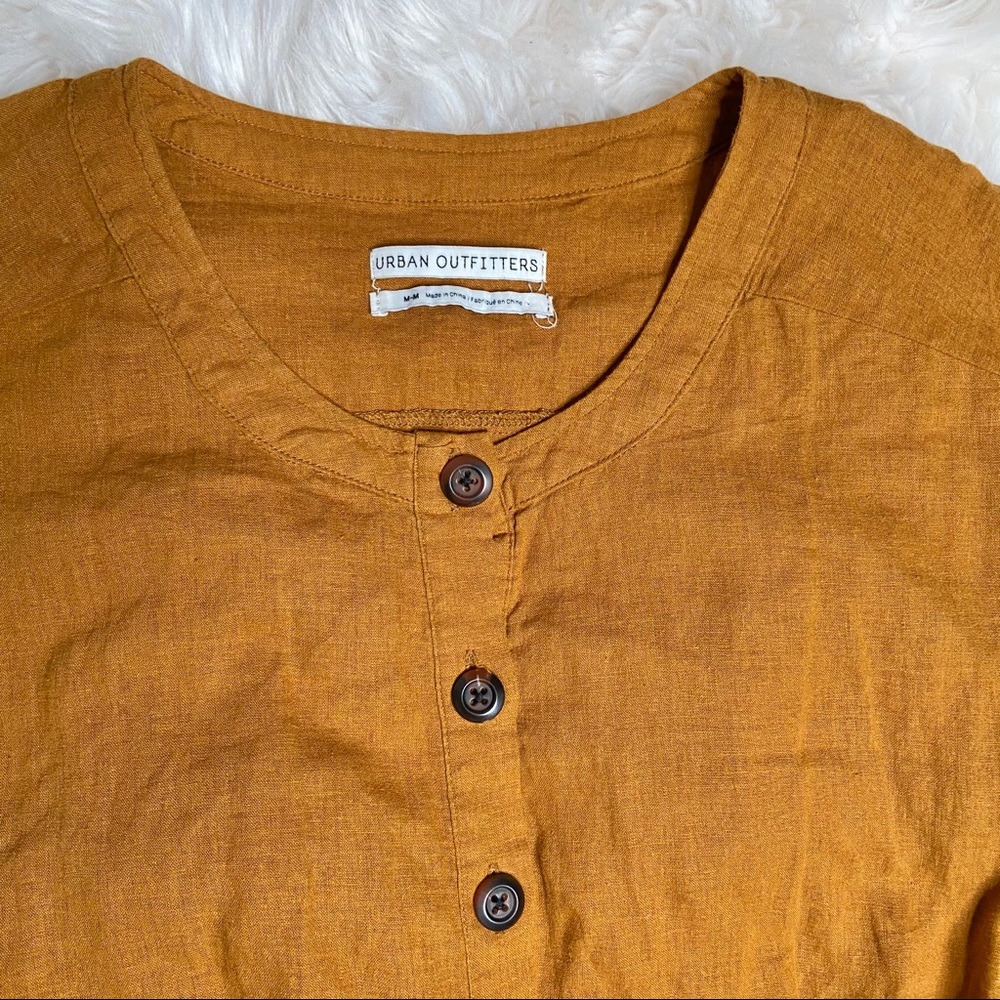 Urban Outfitters Julie Linen Button-Down Romper - Picture 4 of 6
